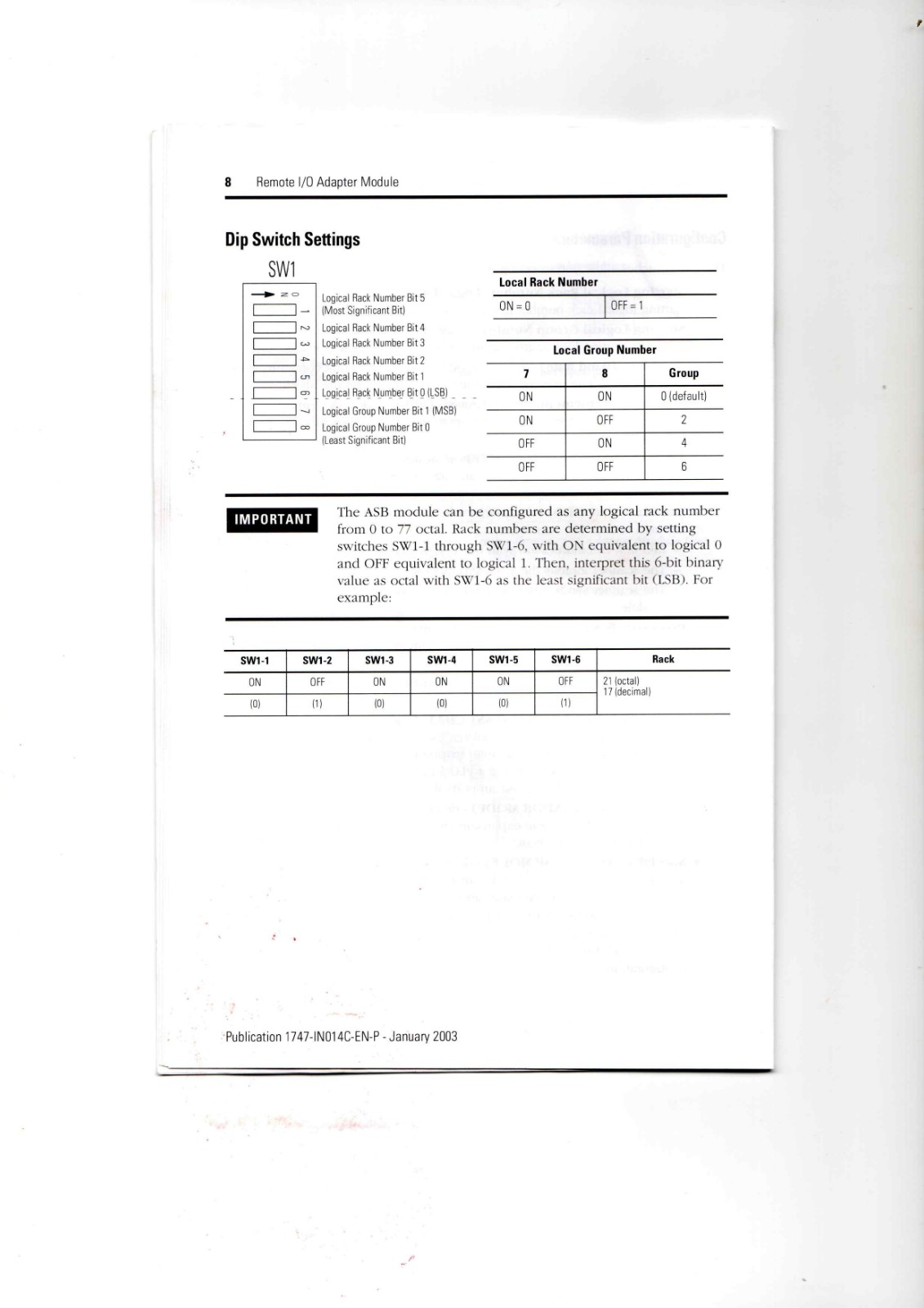 Allen-Bradley 1747-ASB Controller Module