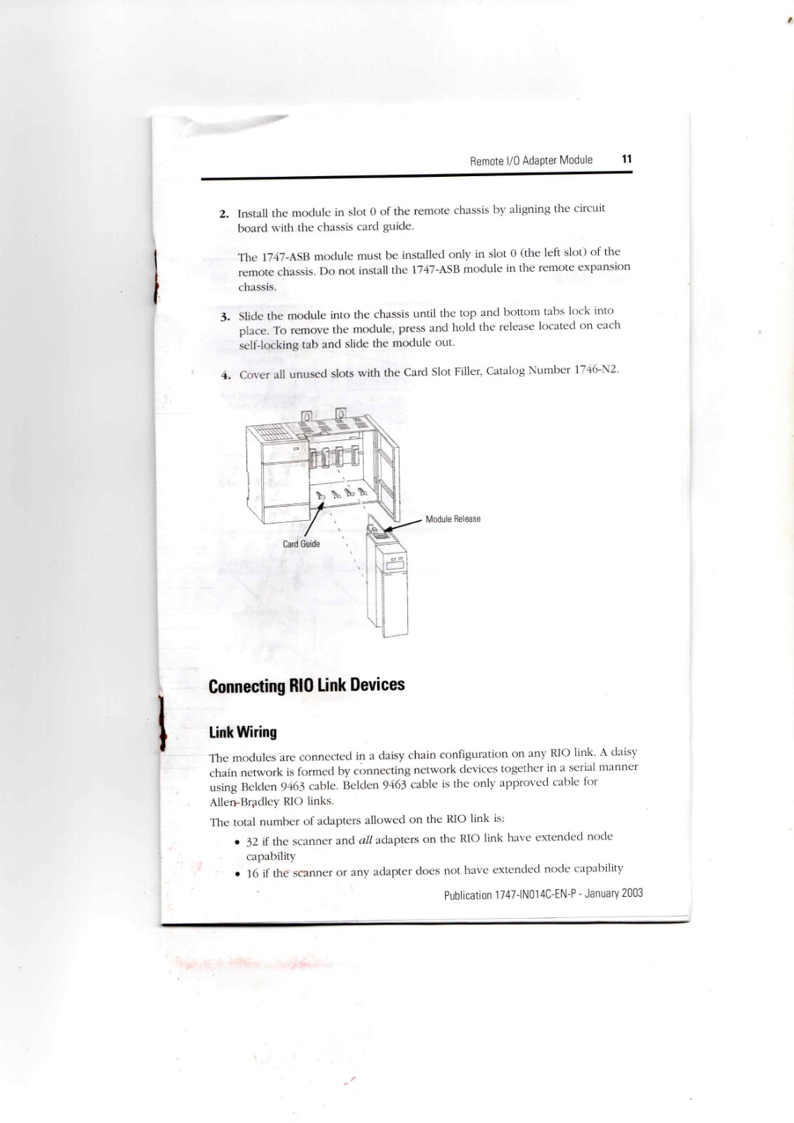 Allen-Bradley 1747-ASB Controller Module