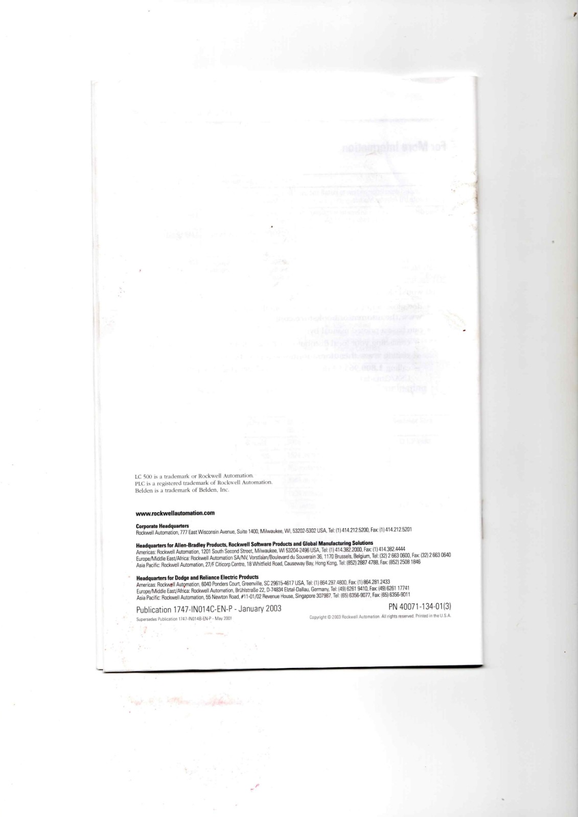 Allen-Bradley 1747-ASB Controller Module