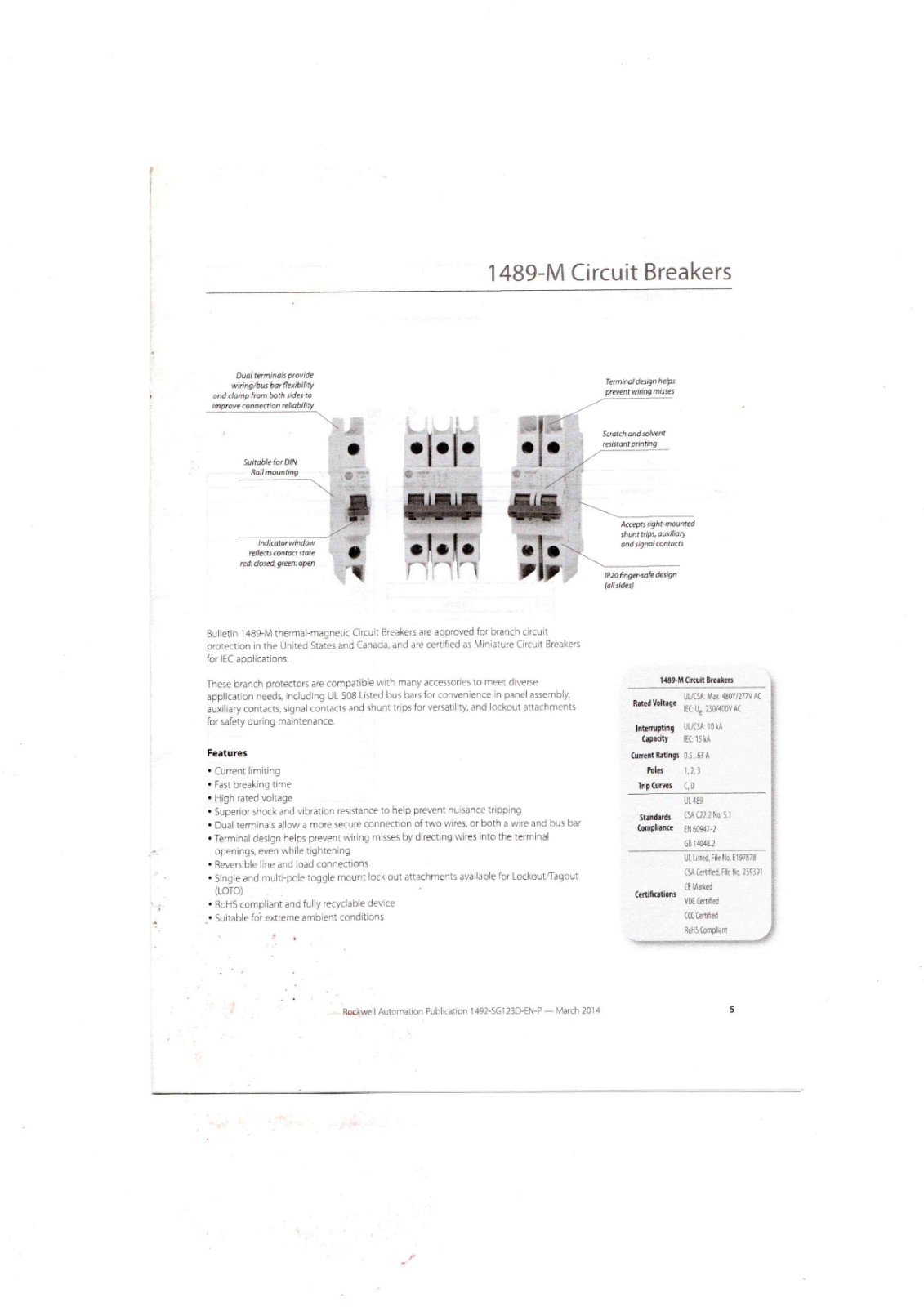1489-M ALLEN-Bradley Industrial Control Module