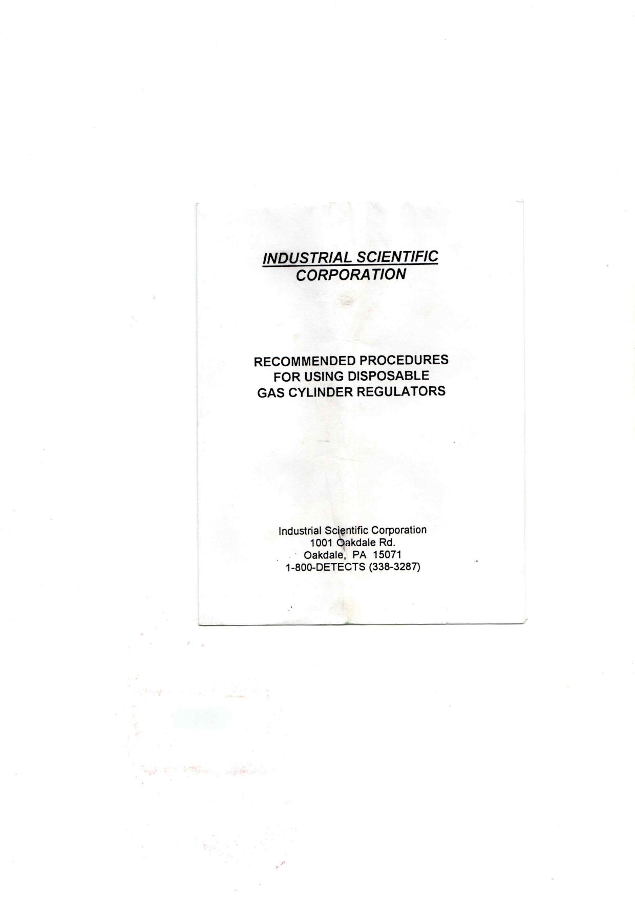 Industrial Scientific 1705-2160