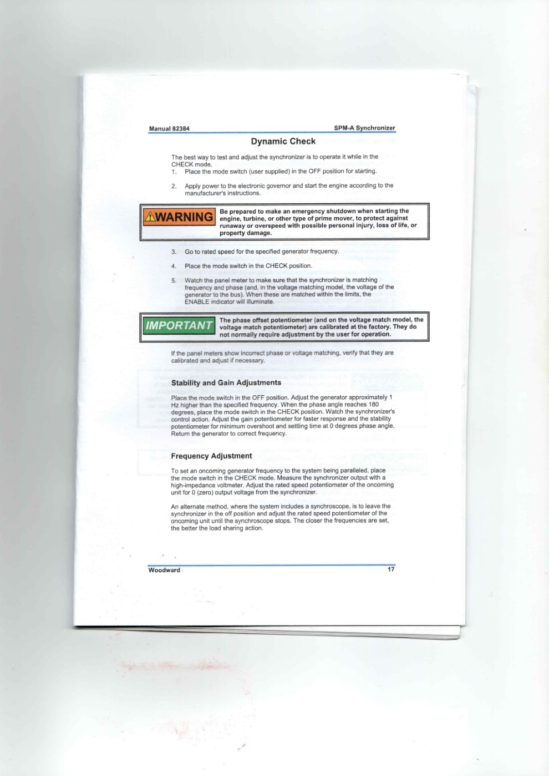 Woodward SPM-A 82384