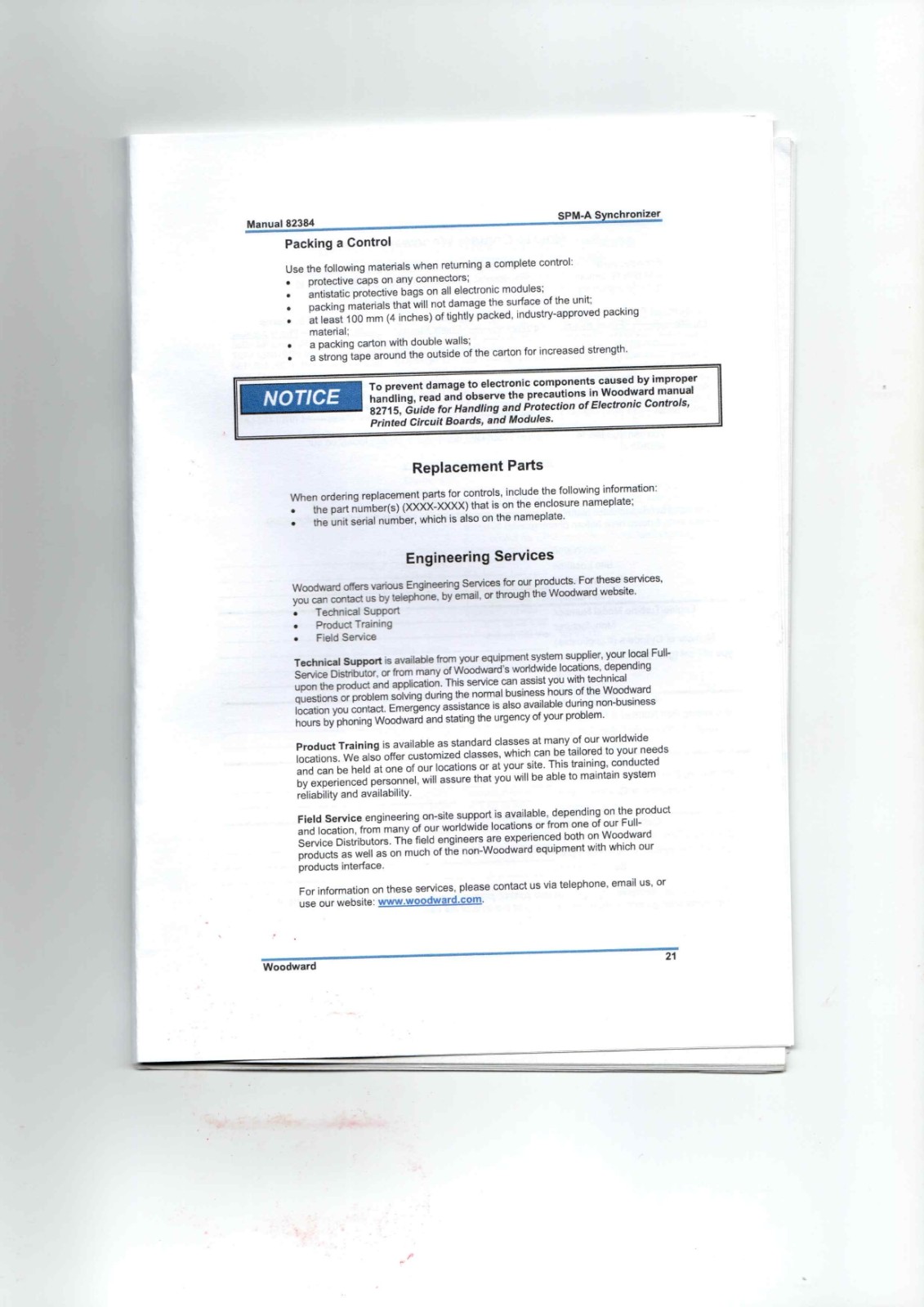 Woodward SPM-A 82384