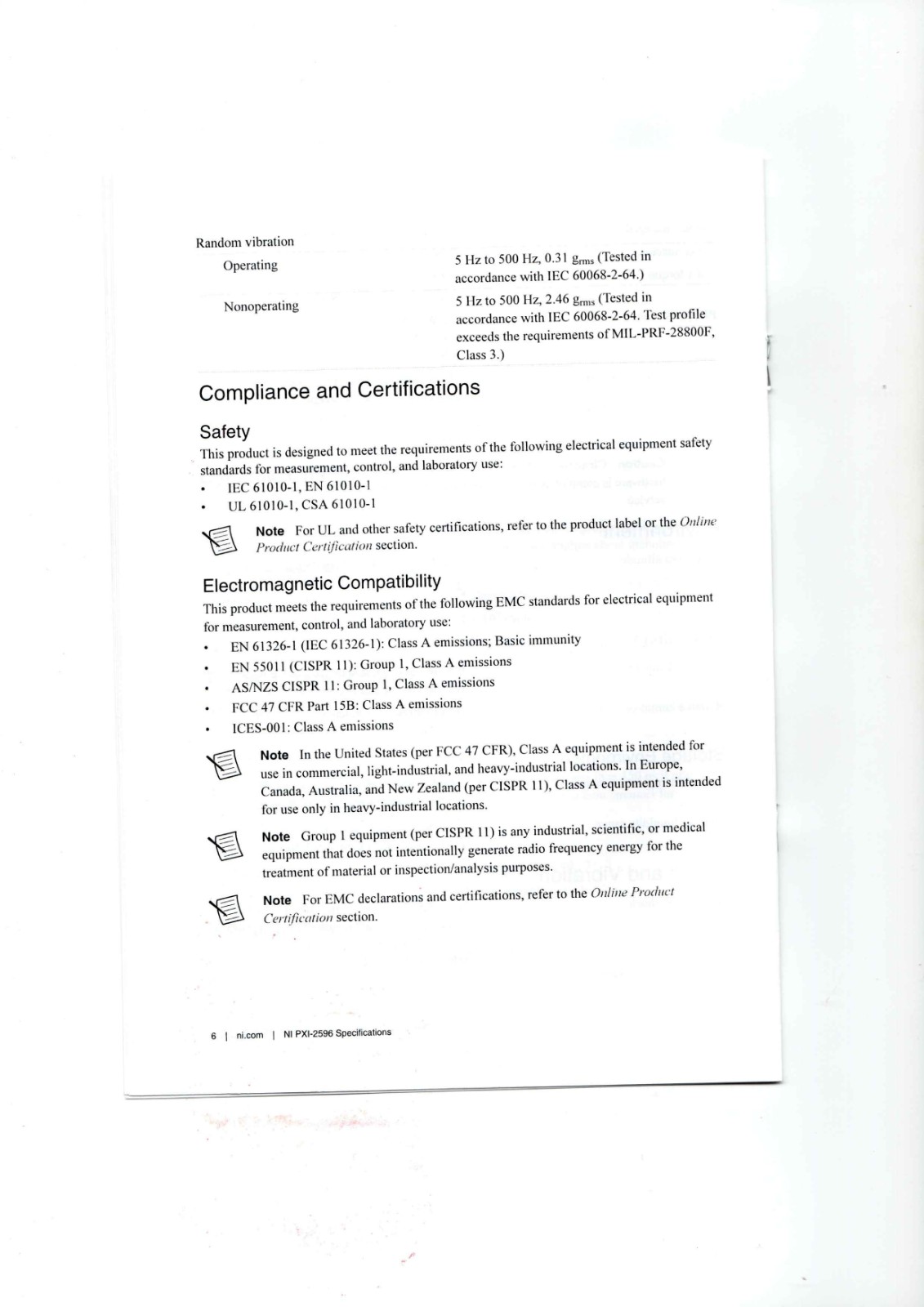 NI PXI-2596 Industrial Control Module