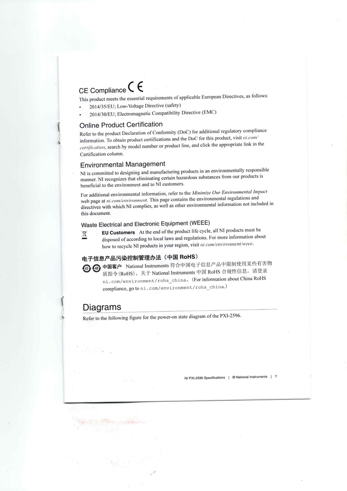 NI PXI-2596 Industrial Control Module