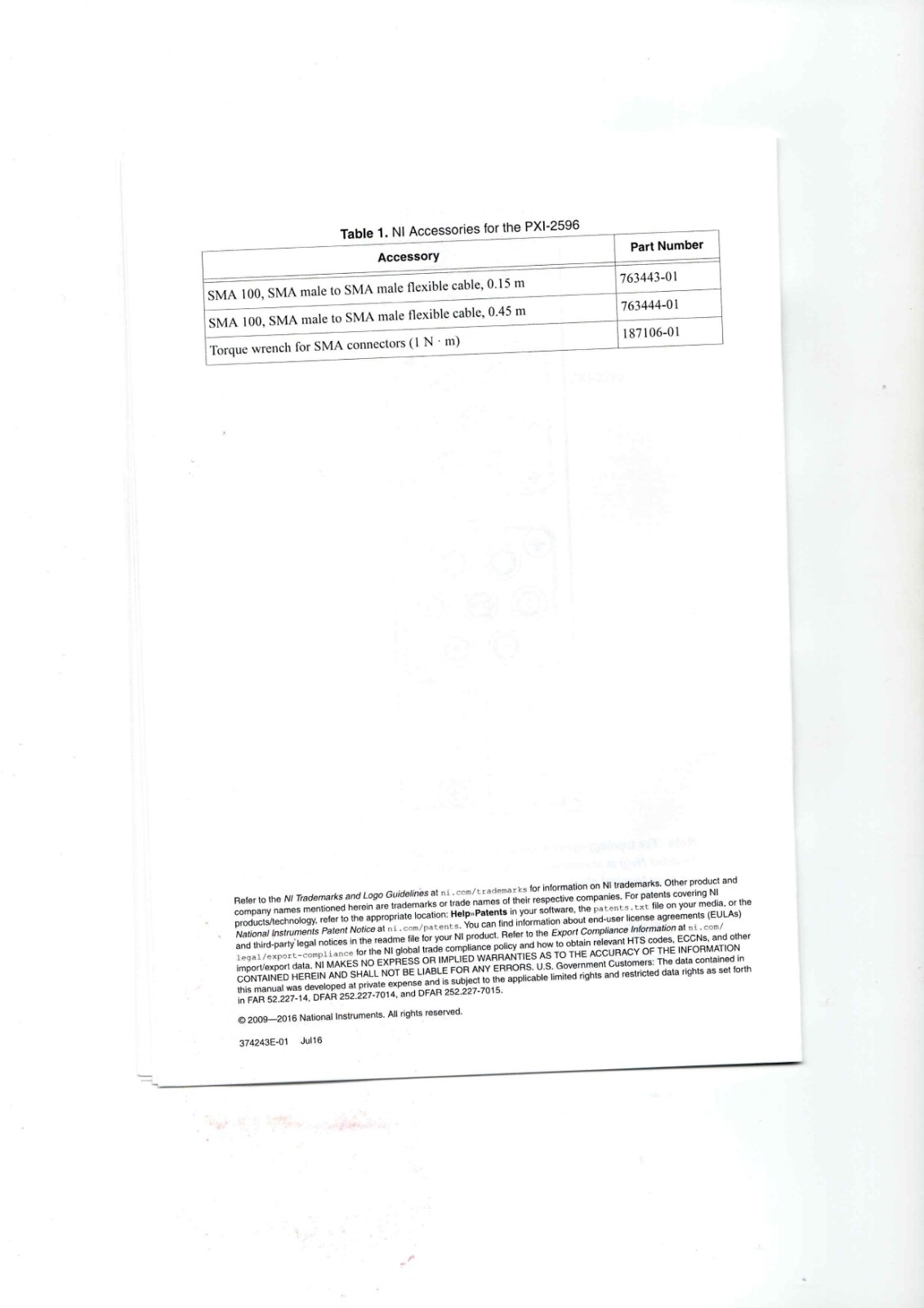 NI PXI-2596 Industrial Control Module
