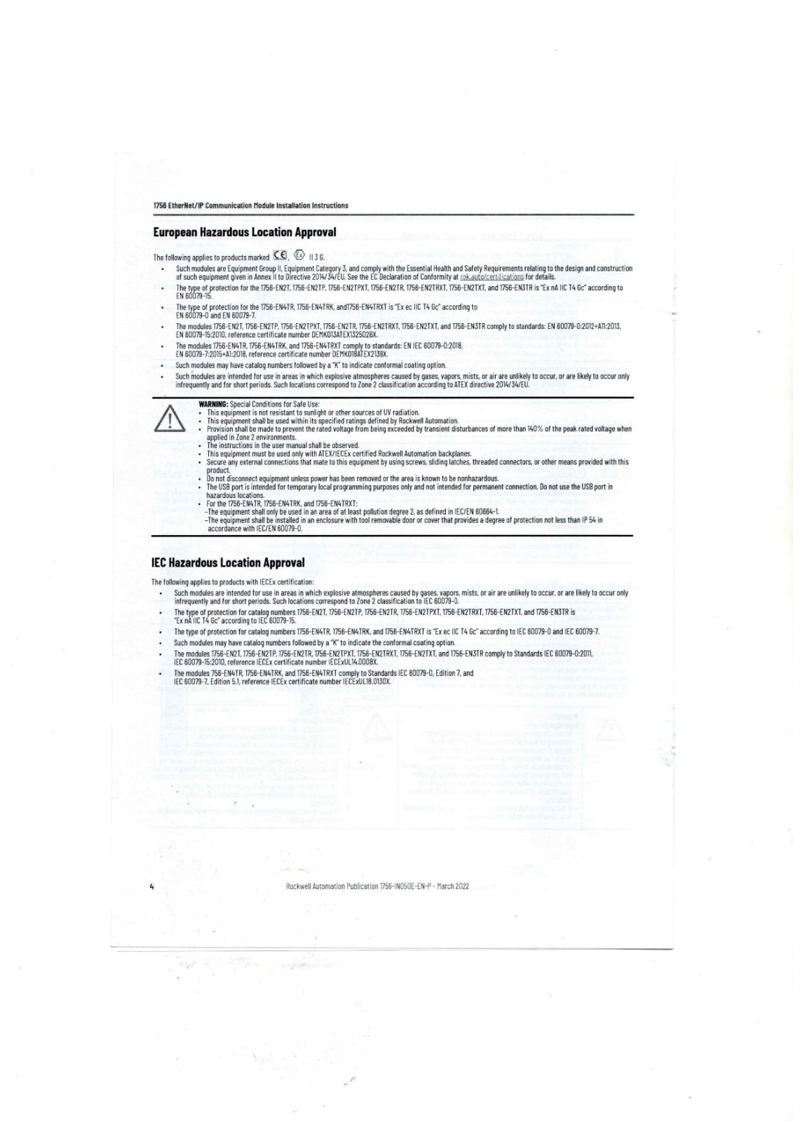 A-B 1756-EN2T,1756-EN2TK,1756-EN2TP,1756-EN2TPK,1756-EN2TPX,1756-EN2TR,1756-EN2TRK,1756-EN2TRXT,1756-EN2TXT,1756-EN3TR,1756-EN3TRK,1756-EN4TR,1756-EN4TRK,1756-EN4TRXT
