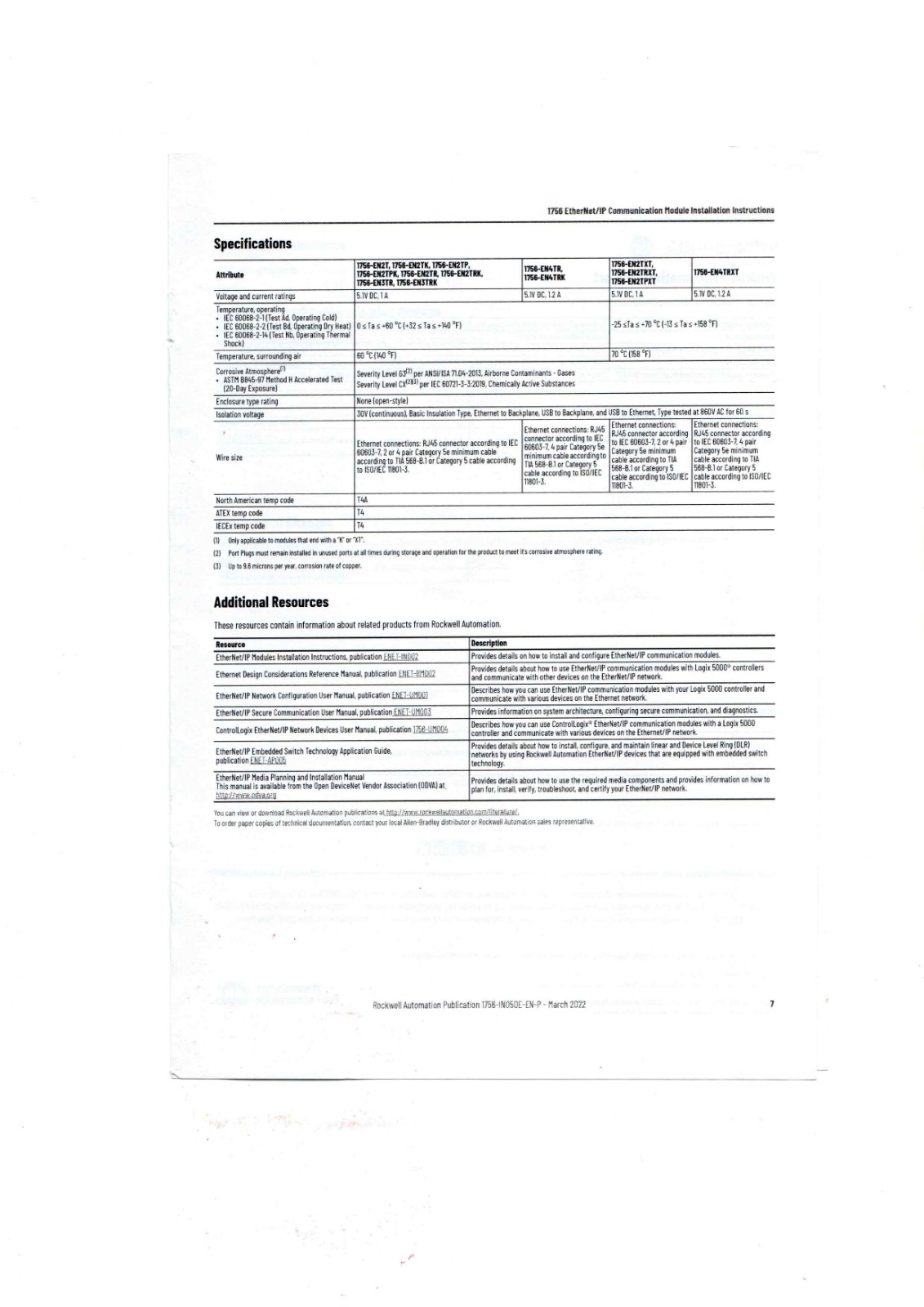 A-B 1756-EN2T,1756-EN2TK,1756-EN2TP,1756-EN2TPK,1756-EN2TPX,1756-EN2TR,1756-EN2TRK,1756-EN2TRXT,1756-EN2TXT,1756-EN3TR,1756-EN3TRK,1756-EN4TR,1756-EN4TRK,1756-EN4TRXT