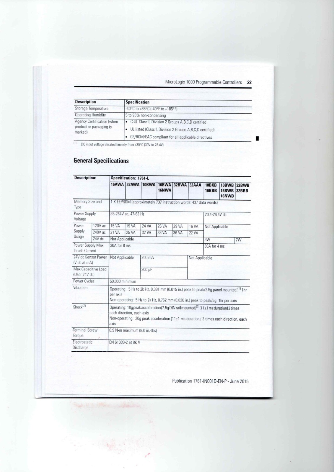 A-B 1761-L10BWA,-L10BWB,-L10BXB,-L16AWA,-L16BWA,-L16BWB,-L16BBB,-L16NWA,-L16NWB,-