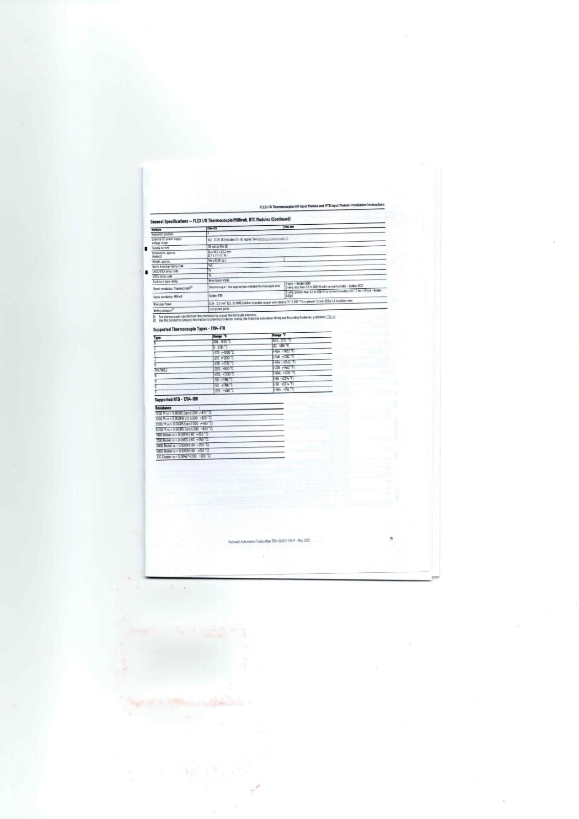 A-B 1794-IT8,1794-IR8