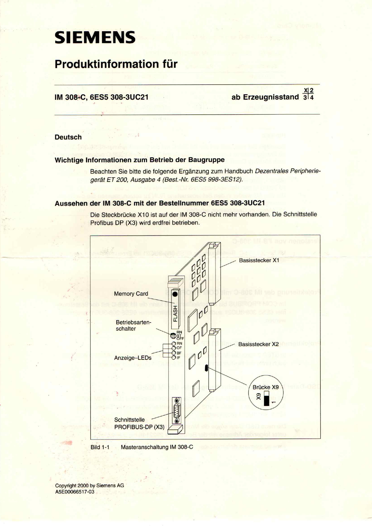 Siemens 6ES5308-3UC21 Technical Data